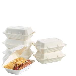 Contenants alimentaires jetables biodégradables en bagasse de canne à sucre, résistants et imperméables, pour nouilles à emporter - Product Image 1