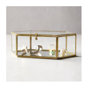 Boîte à bijoux en métal artisanale, organiseur décoratif pour accessoires et collection de cadeaux, bagues, colliers et accessoires - Product Image 2