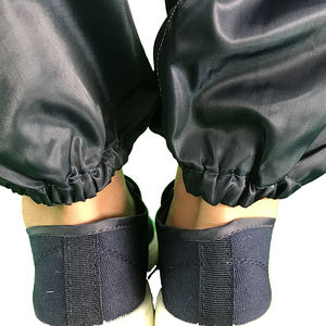 ชุดคลุมป้องกันไฟฟ้าสถิตย์สีน้ำเงินเข้มคุณภาพสูง ซักได้ สำหรับห้องปลอดเชื้อ ใช้ในห้องแล็บ แบบจั๊มสูท ลายตาราง 5 มม. - Product Image 6