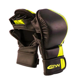 Gants de MMA en cuir professionnels personnalisés, respirants, anti-humidité, fermeture auto-agrippante, pour sparring, grappling, arts martiaux, boxe - Product Image 2