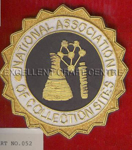 Association nationale des sites de collecte de broderies : Patch brodé en dentelle de haute qualité, à coudre, en tissu, design circulaire de luxe pour G - Product Image 4