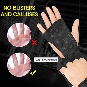 Gants de musculation et de fitness haut de gamme pour entraînement croisé, respirants, demi-doigts, avec protection de préhension, OEM, marque privée - Product Image 5