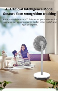 12/16 inch xách tay biến tần gấp DC USB sạc bệ tháp <span class=keywords><strong>Fan</strong></span> trong nhà/ngoài trời shaftless thiết kế với chức năng làm mát - Product Image 4