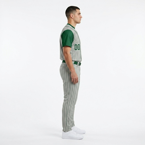 Uniforme de Béisbol para Adultos y Jóvenes, Jersey a Rayas de Manga Corta, Transpirable, de Poliéster, Ropa de Equipo, Logotipo Personalizado, Impresión Frontal, Kits de Béisbol - Product Image 6