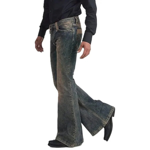 Wholesale <b>Men</b> Baggy <b>Jeans</b> Flares <b>Drawstring</b> Joggers Reasonable Price Low MOQ High Demanding Lightweight <b>Men's</b> Pants Comfortable - Product Image 5