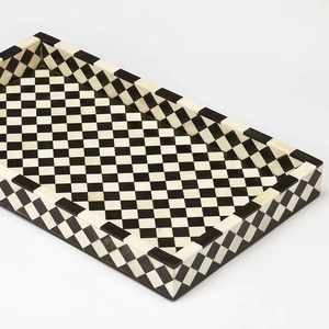 Low Price Resin Inlay Serving Tray Custom Size MDF <b>Square</b> or Rectangle Shape for Home Use for Food Handmade Collection - Product Image 1