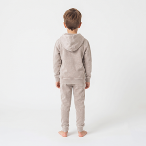 Conjunto Deportivo Informal para Niños, Sudadera con Capucha y Cremallera Completa de Algodón, Lavado Ácido, Ropa Deportiva Personalizada al por Mayor - Product Image 2
