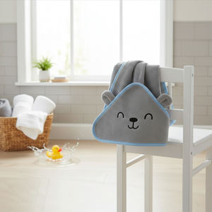 Toalla con capucha para bebé de algodón orgánico, gruesa y afelpada, suave para la piel, toalla de baño para bebé con orejas de animal, logotipo personalizado, embalaje, tacto suave - Product Image 6