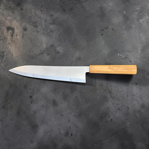Couteau de chef japonais Gyuto de qualité supérieure |   Couteau de cuisine traditionnel en bois avec manche Wa |   Acier inoxydable à haute teneur en carbone de qualité industrielle OEM - Product Image 5