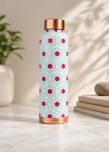 Recipiente Tradicional Indio de Cobre para el Hogar, Oficina, Yoga, Viajes, Gimnasio, Meditación, Artículo de Regalo, Botella de Cobre de Lujo con Diseño Artístico - Product Image 5