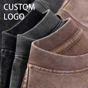 T-shirt personnalisé blanc à manches courtes pour homme, col rond, étiquettes personnalisées, impression écologique, 100 % coton, coupe oversize - Product Image 1