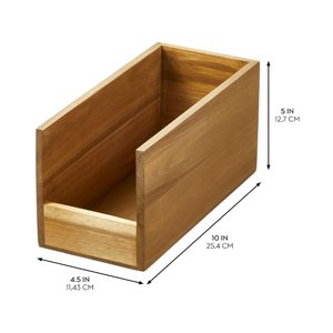 Wholesale High Quality Acacia Wooden Open-Front <b>Bin</b> for Kitchen Organization Kitchen Containers <b>Storage</b> from Vietnam - Product Image 3