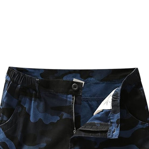Shorts cargo écologiques pour hommes, taille haute, avec cordon de serrage, respirants, en toile, style sportif, poches bermuda - Product Image 6