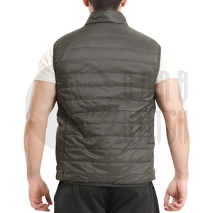Chaleco Acolchado Ligero Personalizado para Hombre, Chaqueta sin Mangas con Cuello Alto para Otoño, Calentador Corporal con Cremallera, Fabricante OEM ODM para Exteriores - Product Image 5