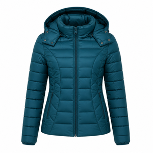 2026 Top Selling Women Crop Puffer Jacket Low MOQ Wholesale Women's Puffer Jackets Eco-Friendly <b>Thick</b> <b>Winter</b> <b>Coats</b> OEM Custom - Product Image 3