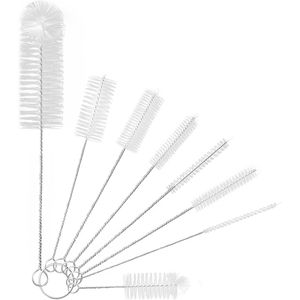 Set di 8 Spazzole Flessibili in Acciaio Inox per Pulizia Bottiglie e Cannucce, Spazzole Lunghe in Nylon Pieghevoli per Bottiglie, Cannucce e Tubi - Product Image 1