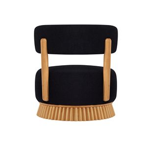 Set di sedie moderno da 27,5 pollici senza braccioli in stile rustico, con base in legno imbottita e design a tetto di paglia, poltrona Liv's Name - Product Image 4
