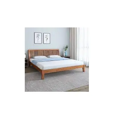 最新デザイン木製ベッドルームキングサイズダブルベッドホームデコレーションナチュラルポリッシュリビングルーム家具ベッドルーム用