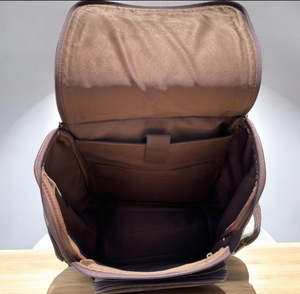 Sac à dos artisanal en cuir de vachette avec cuir gravé floral et motif cerise, sac de voyage bohème western - Product Image 4