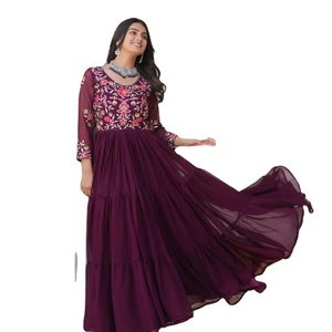 Celebre su estilo con nuestro enorme patrón de estilo Día de San Valentín Vestido largo especial GEORGETTE con conjunto Dupatta - Product Image 1