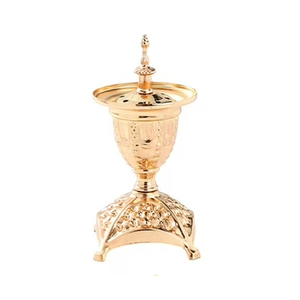 Quemador de incienso de latón puro de alta calidad con acabado pulido, quemador de Loban tradicional de latón vintage para decoración del hogar. - Product Image 4