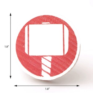 Handmade Modern Pine Wood Cabinet Thor Hammer Red White Drawer <b>Knobs</b> <b>Dresser</b> Door Handles Cupboard Pulls Kitchen Handle - Product Image 2