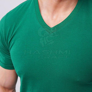 Camiseta de Hombre con Cuello en V, de Algodón Suave Premium, para Uso Diario Informal, Tejido Transpirable, Cómoda, de Manga Corta, Moda Urbana de Verano - Product Image 6