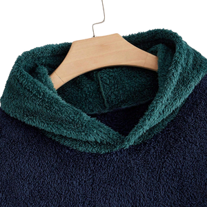 Unisex <b>Sherpa</b> Fleece Solid Oversized Hoodie Warm Soft Plush Pullover Casual Winter Hooded Sweatshirts Cozy Outdoor Daily Wear - Product Image 4