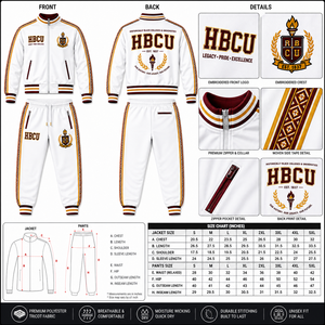 HBCU College Tracksuit <b>Set</b> for Men Women Unisex Hooded Knitted 100% Cotton Regular Fit Windproof Anti-shrink Casual Winter Wear - Product Image 4