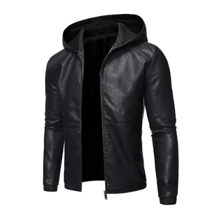 Sudadera con Capucha para Hombre, Fabricada en Pakistán con Material 100% Cuero Genuino, Diseño de Primera Calidad, Precio Razonable, Sudadera de Cuero para Hombre en Venta - Product Image 1