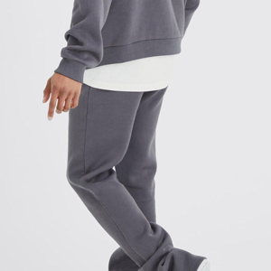 Conjunto de Sudadera con Capucha Gris Unisex, Manga Larga, Patrón Geométrico, Ropa Deportiva Informal, Bolsillos Laterales, Corte Holgado, Ligero - Product Image 5