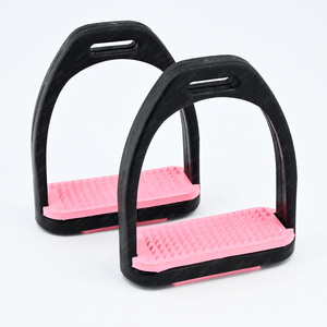 Étriers d'équitation avec étriers antidérapants de couleur noire pour les étudiants cavaliers caractéristiques de sécurité ergonomiques en plastique durable - Product Image 1