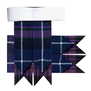 Plaid Tartan Kilt Flashes in Purple and Navy Blue with White Stripes <b>Musical</b> <b>Instrument</b> Accessories - Product Image 6