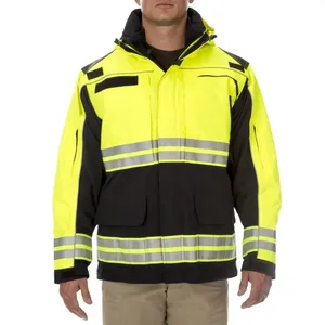 Safety Vest With Zipper Closure Customized Logo High Visibility & Breathable For <b>Construction</b> Use - Product Image 1