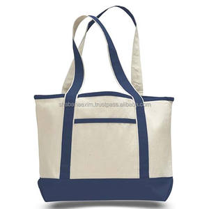 Fashionable Cotton Heavy Canvas Tote Bag Sustainable Multi Compartments Canvas Daily Use Summer Storage <b>Clothes</b> Bags - Product Image 2