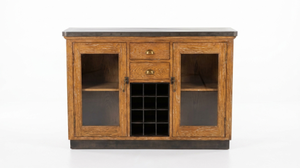 Armoire de cuisine rectangulaire traditionnelle en bois massif laqué avec poignée, sans tiroirs, à fixation murale - Product Image 3