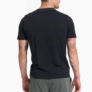 Meilleure vente de haute qualité Slim Drop Shoulder Blend 260 Gsm Quick Dry Crew Neck Sport Gym T-shirt vierge pour hommes - Product Image 5