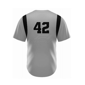 Vente d'usine, prix bas, logo personnalisé, design respirant, maillot de baseball à manches courtes unisexe, haute qualité, vente en gros - Product Image 2