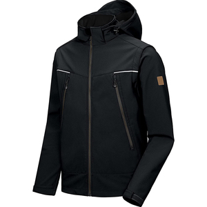 Chaqueta con Capucha Negra Cortavientos para Hombre y Mujer, Manga Larga, Poliéster, Ropa de Invierno, Logotipo en la Manga Izquierda - Product Image 1