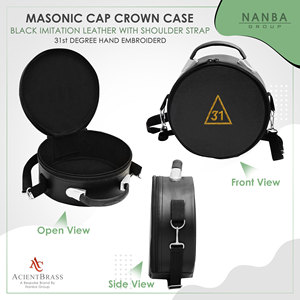 Étui pour casquette maçonnique du Rite écossais du 31e degré en similicuir de qualité supérieure - Product Image 2
