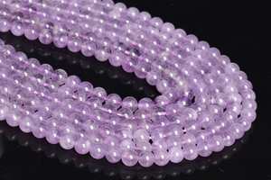ลูกปัดอะเมทิสต์สีม่วงอ่อนโปร่งแสง ของแท้จากธรรมชาติ รูปทรงกลม ครึ่งเม็ด ขายส่งจำนวนมาก - Product Image 3