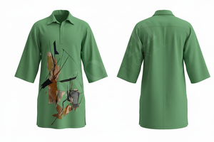 Apparel Clothing Custom Abstract Art Design Stylish Half Sleeve Casual Wear Trendy Cotton Blend Fashionable <b>Dress</b> Shirts For <b>Men</b> - Product Image 4