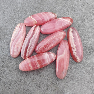 Cabochon en rhodochrosite AAA+ de grande taille, forme ovale, dos plat, pierre précieuse calibrée, pour la fabrication de bijoux - Product Image 3