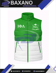 เสื้อกั๊กพัฟเฟอร์พรีเมียม Iota Phi Lambda IPL Sorority แบบเย็บติดกัน คุณภาพสูง เสื้อกั๊กบุนวมแบบวาร์ซิตี้ เสื้อกั๊กผู้หญิงแบบกันหนาว - Product Image 5