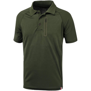 เสื้อโปโลแขนสั้นผู้ชายสีพื้น ผ้าถัก ทรงปกติ สวมใส่สบาย สีเขียว - Product Image 2