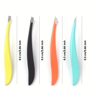 BAFA SURGICAL INSTRUMENTS Kit de 4 Pinzas Profesionales de Acero Inoxidable de Colores con Punta Recta, Ligeras y Duraderas para Cejas - Product Image 1