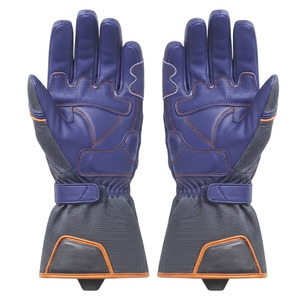 Guantes de Carreras de Cuero de Dedo Completo con Correa Ajustable para Muñeca, Cierre de Gancho y Bucle, Protección Antideslizante para la Palma, Impermeables y Compatibles con Pantallas Táctiles para Conducción - Product Image 4