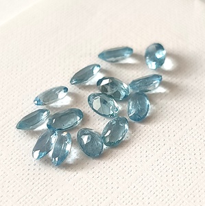 Aigue-marine naturelle Santa Maria de haute qualité, 3x5 mm, calibrée, 15 pierres précieuses en vrac, 2,90 carats, pour la fabrication de bijoux - Product Image 3