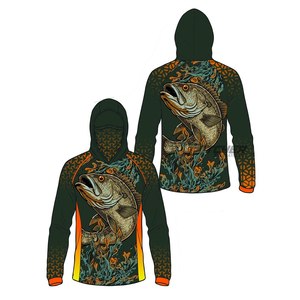 Chemise de pêche imperméable à logo personnalisé, séchage rapide, anti-UV, en Spandex/Polyester, style streetwear urbain, production en gros en usine - Product Image 2