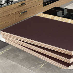 Contreplaqué de coffrage filmé noir-brun écologique en bois dur de pin de première qualité 12-18-21mm, résistant à l'eau, pour cuisine et hôtel - Product Image 1